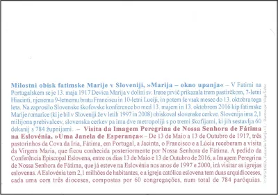 MILOSTNI OBISK FATIMSKE MARIJE